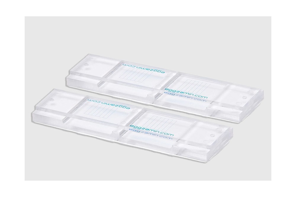 Bundle of 2 McMaster Method Microscope Slides, FEC (Fecal Egg Count) Double C...