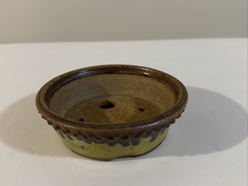 Sara Rayner Bonsai Pot small Glazed Round 5”