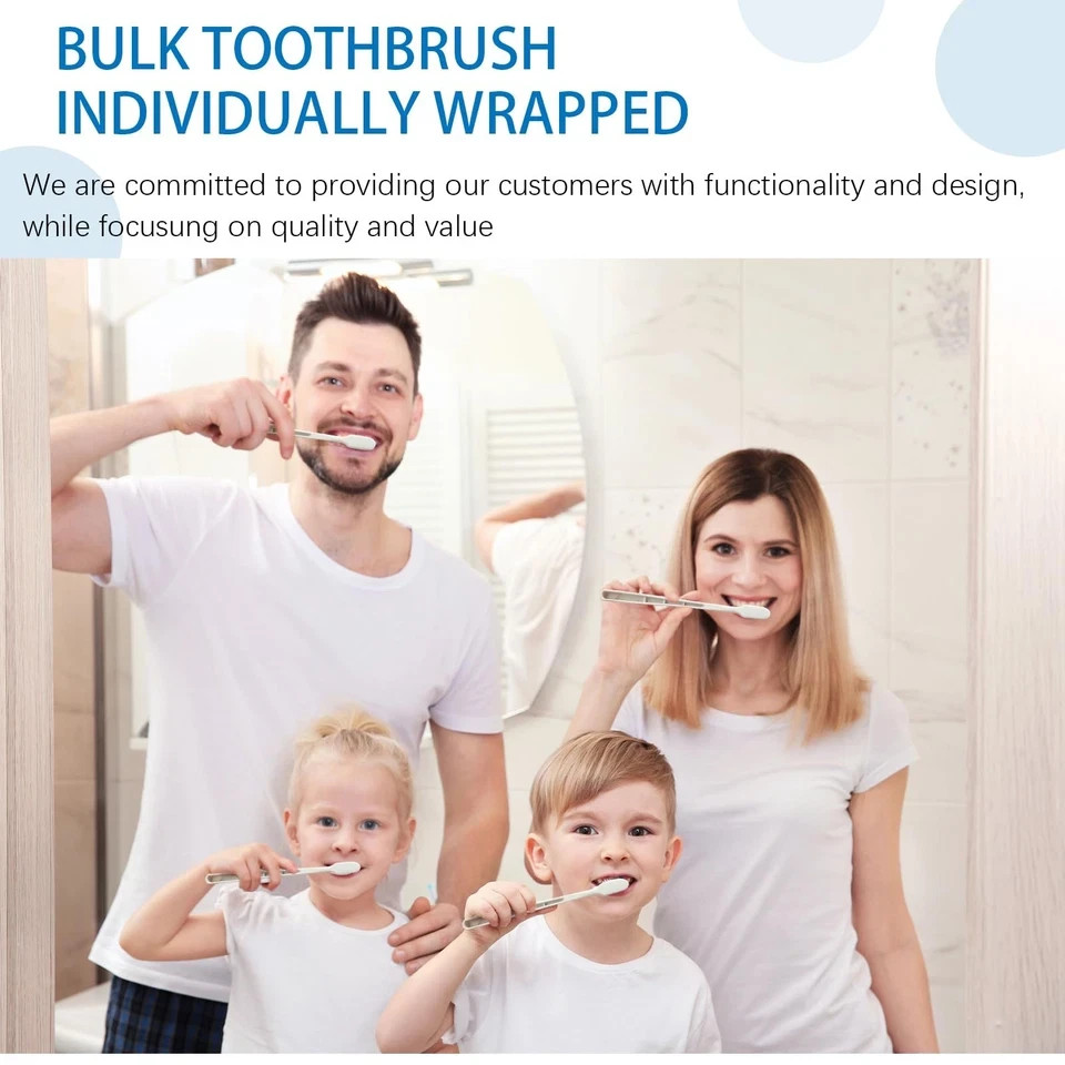 Uiifan 100 Sets Disposable Toothbrushes with Toothpaste Bulk Individually Wra.