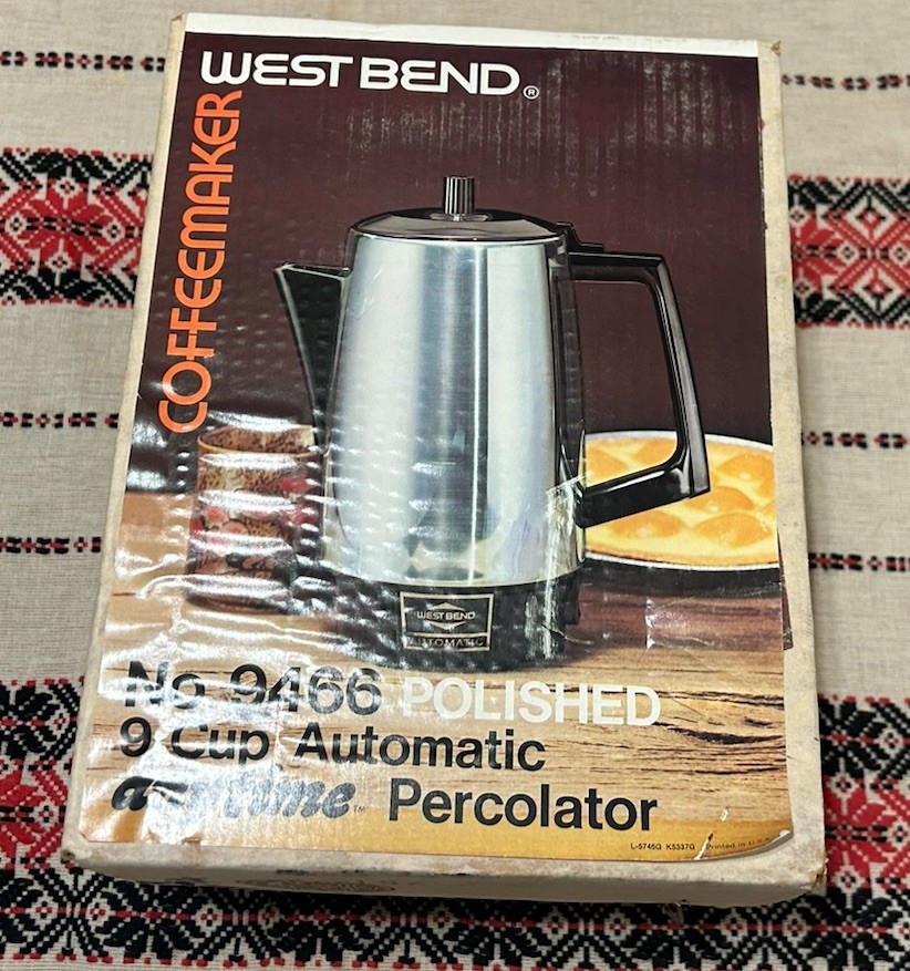 Vtg West Bend Coffee Maker Percolator 9466 New
