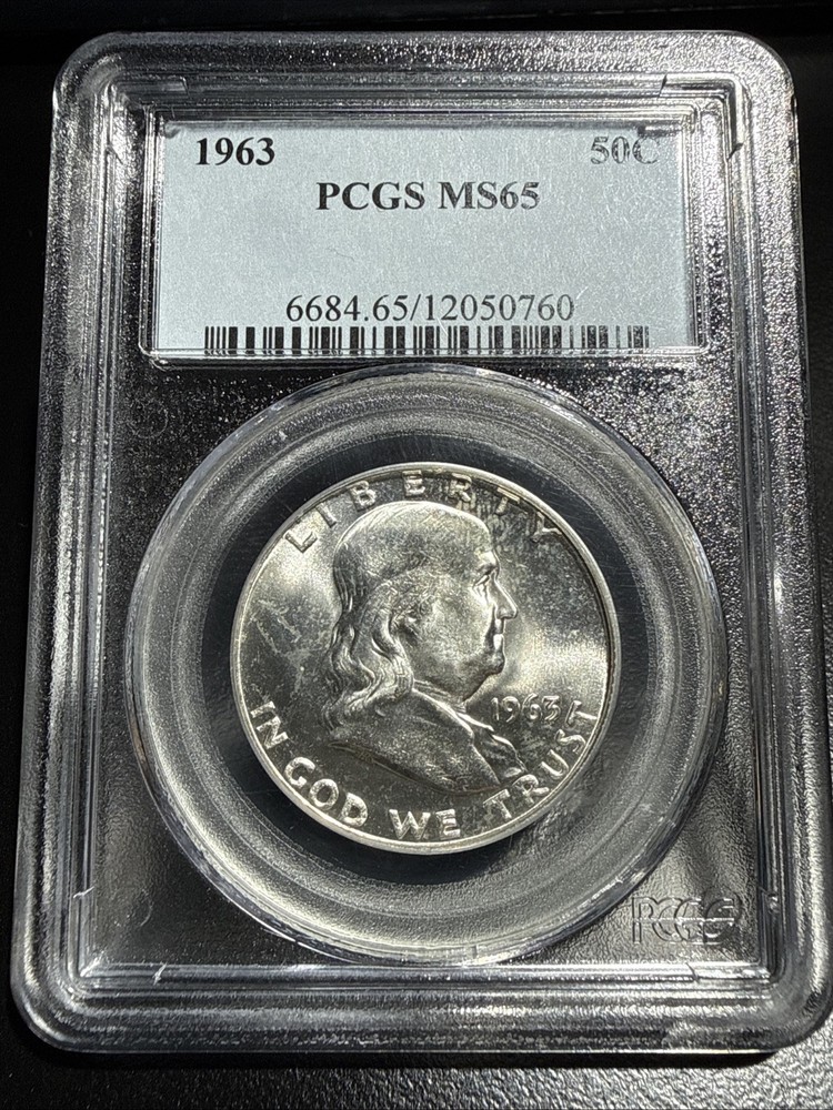 1963 Franklin Half Dollar Silver, PCGS MS65 - SEE PICS