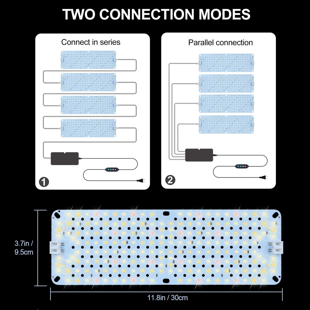4Pack 2026 Ultra-Thin Panel Grow Light, White Light