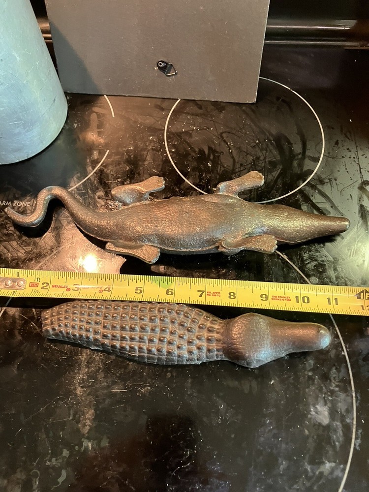 Antique Alligator Match Holder