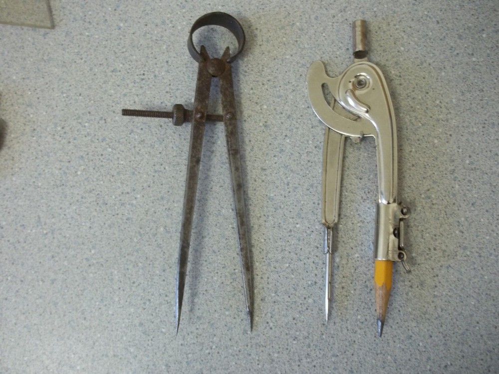 Architectural Drafting book and drafting tools ATS 1955 Beukema, Dietzgen