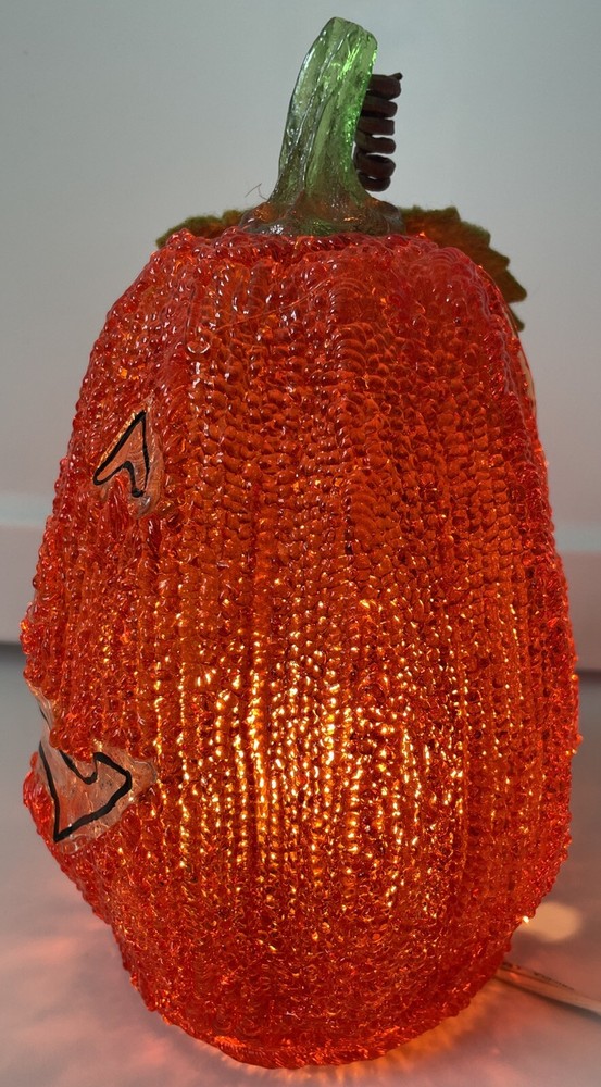 Pumpkin Halloween Acrylic Light Up Desktop End Table Figure