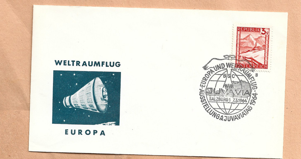 EUROPA LAUNCH 1964 AUSTRIA  SPACE COVER NASA
