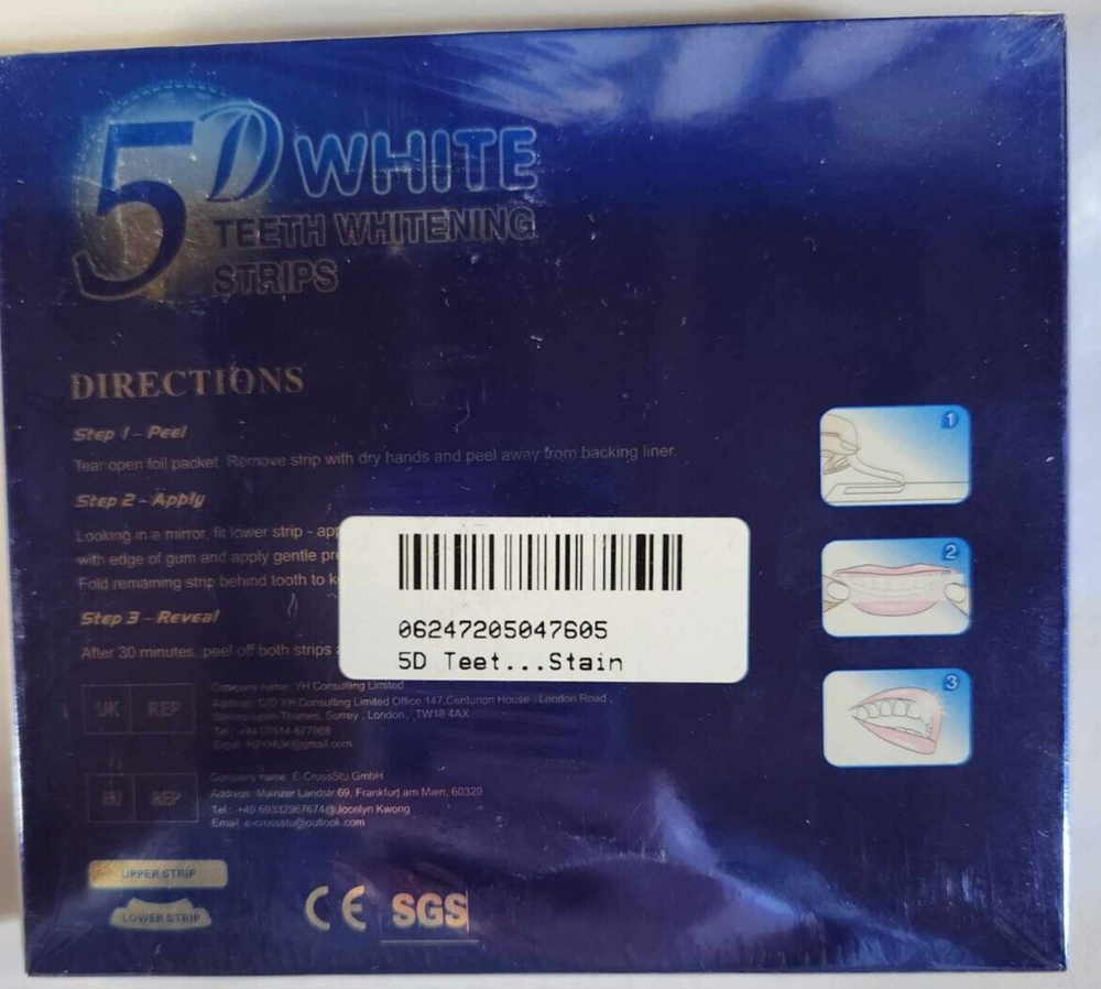 5D White Teeth Whitening Strips