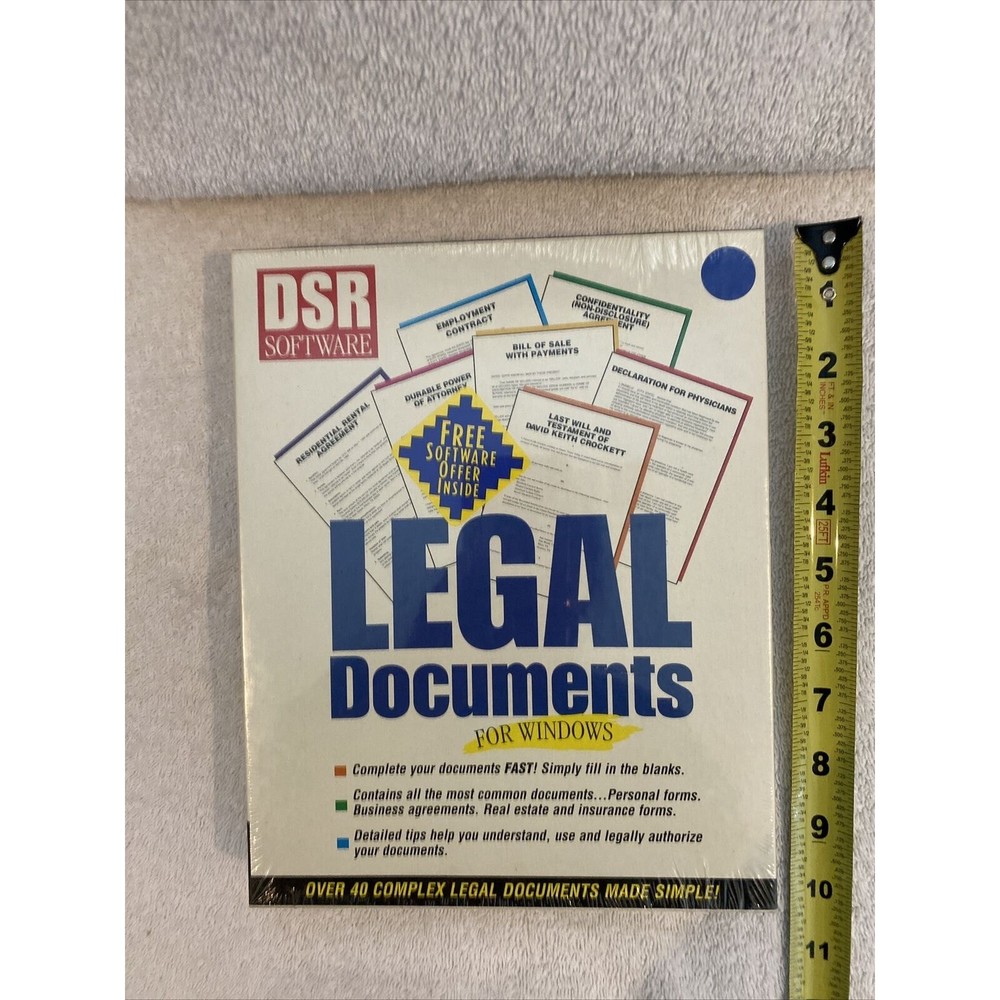 Digital System Research DSR Legal Documents For Windows 95 Software - NOS - PC