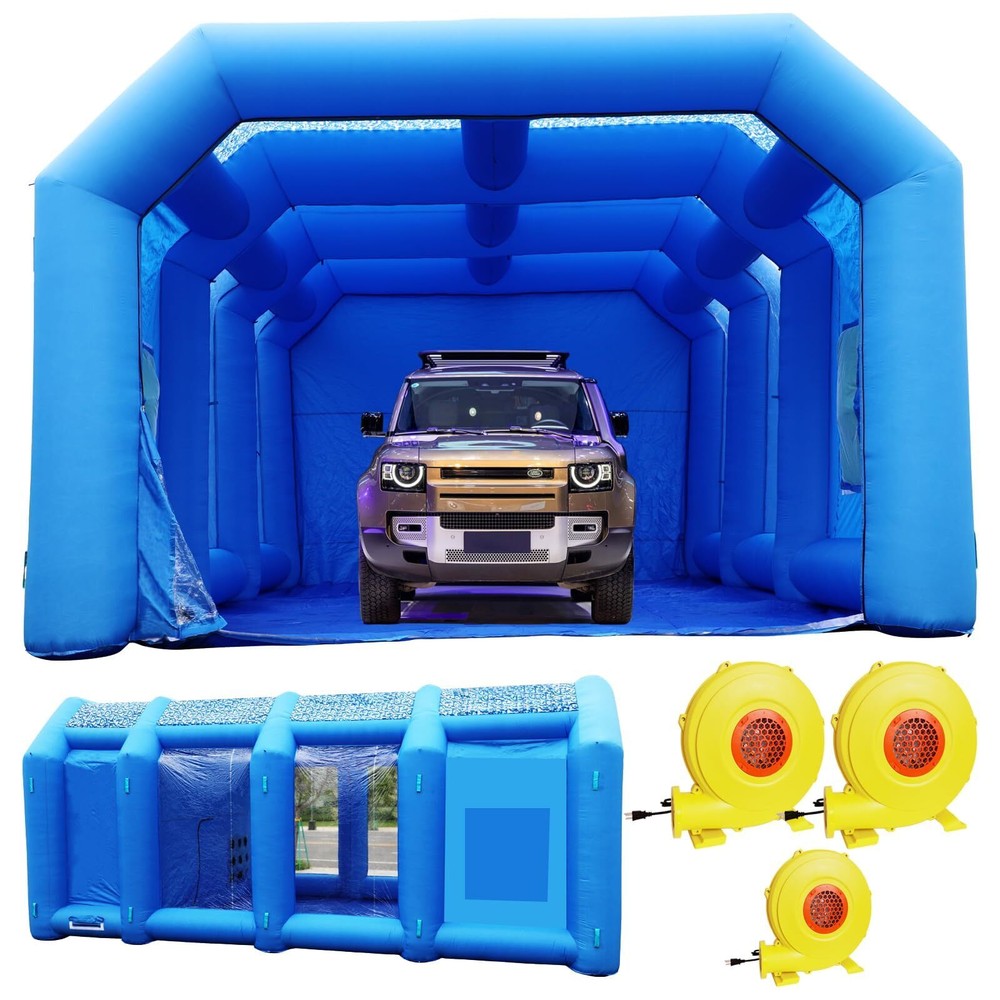 Inflatable Spray Booth Paint Tent Car Paint Capacious Filter System With Blowers