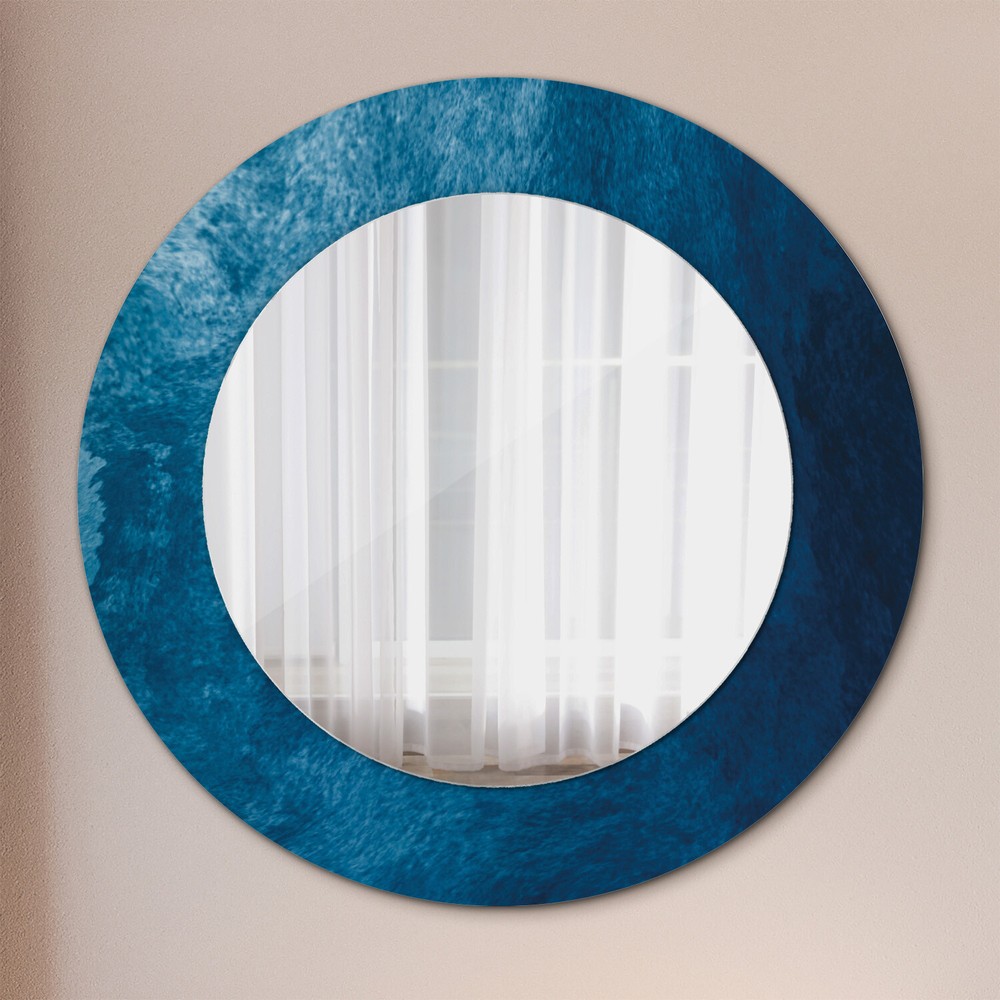 Modern Framed Wall Mirror with Patterned Frame Ready to Hang Abstract art