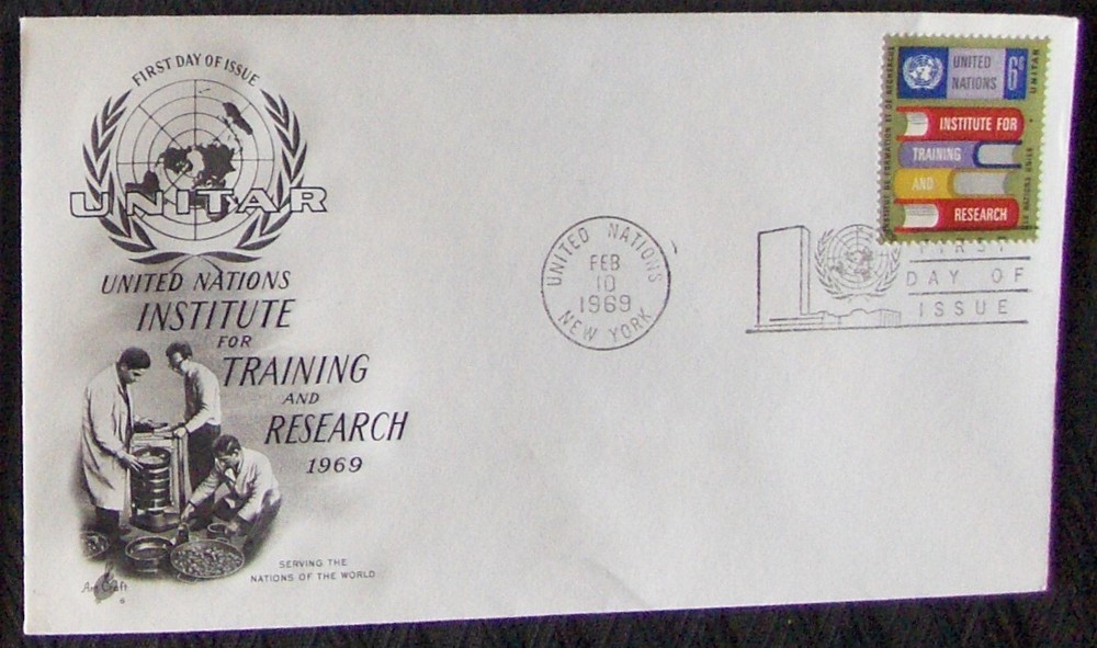 United Nations FDC FOR TRAINING & RESEARCH NY 2/10/1969.