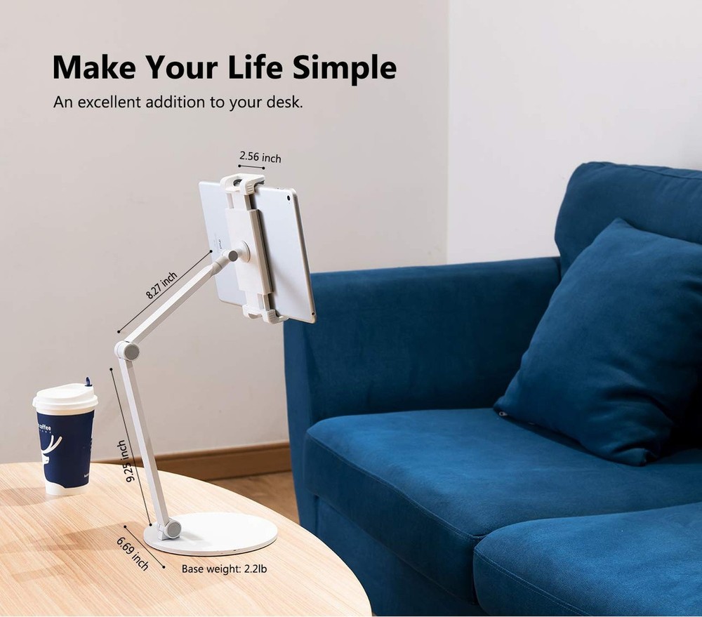 Infispce Surface Pro Stand, iPad Pro 12.9 Holder, Multi-Angle Adjustable Tabl...