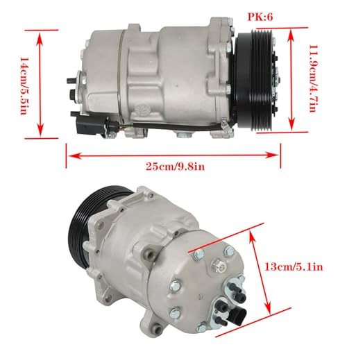 AC Compressor with Clutch Replacement for Beetle Golf Jetta 2001-2005 CO