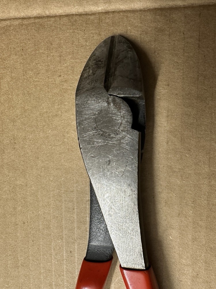 Snap On Tools 388ACP 8" High Leverage Diagonal Cutter Made USA Red Handle