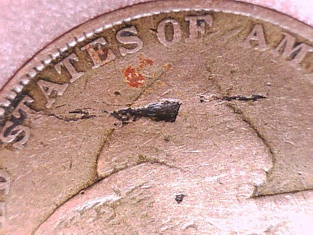 1857 Flying Eagle Cent Error w/ Laminated Obverse