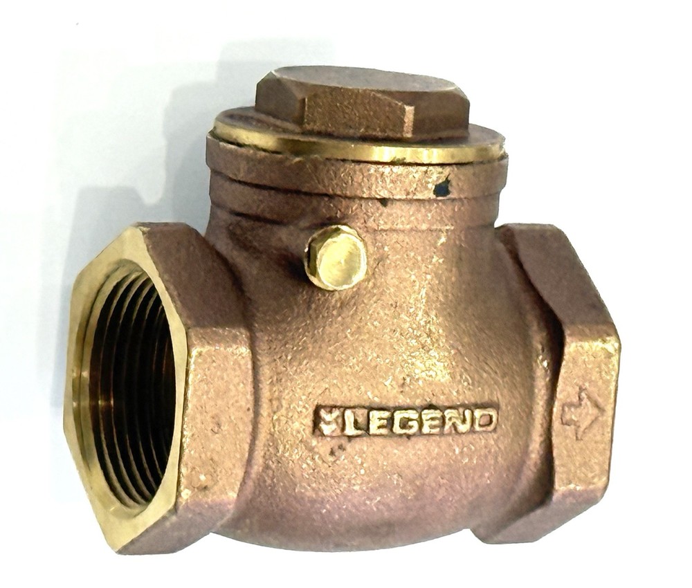 BRASS SWING CHECK VALVE 1-1/4"THREADED 200 WOG LEGEND