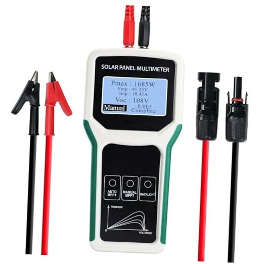 1800W Solar Panel Tester, MPPT Multimeter, LCD Watt Meter, Portable PV Panel