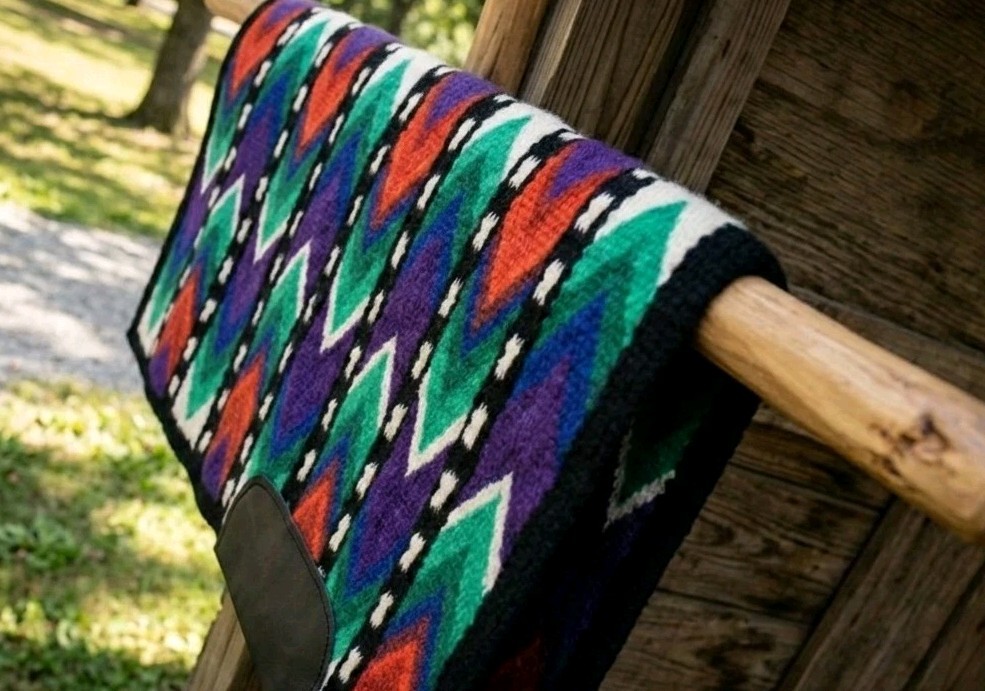 ranch saddle pad Purple Orange Black