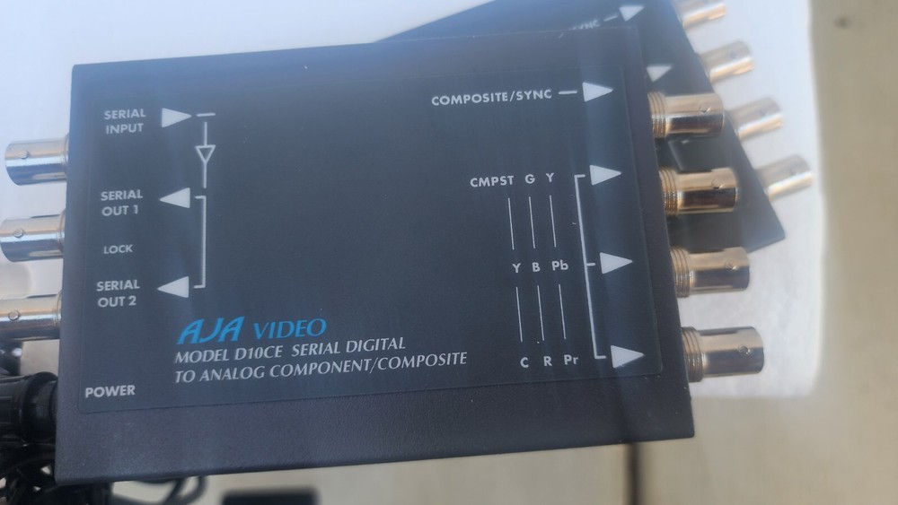 AJA D10CE Serial Digital To Analog Component/Composite W/ Power Supply