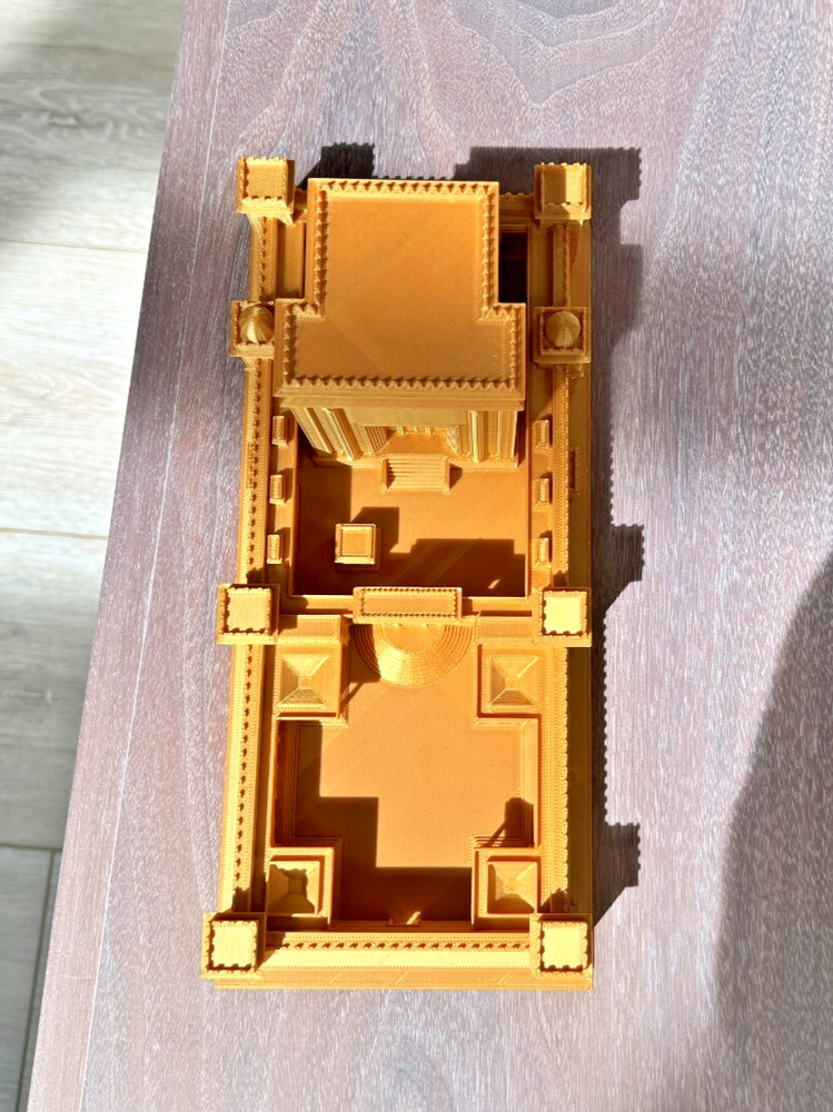 3D Printed Bais Hamikdash display piece - Second Temple - Gold