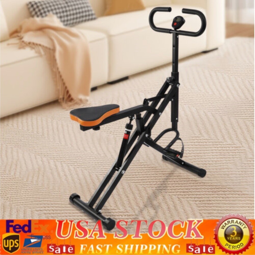 Adjustable Squat Machine Trainer Rowing Machine 264lbs for Ab Workout Glutes