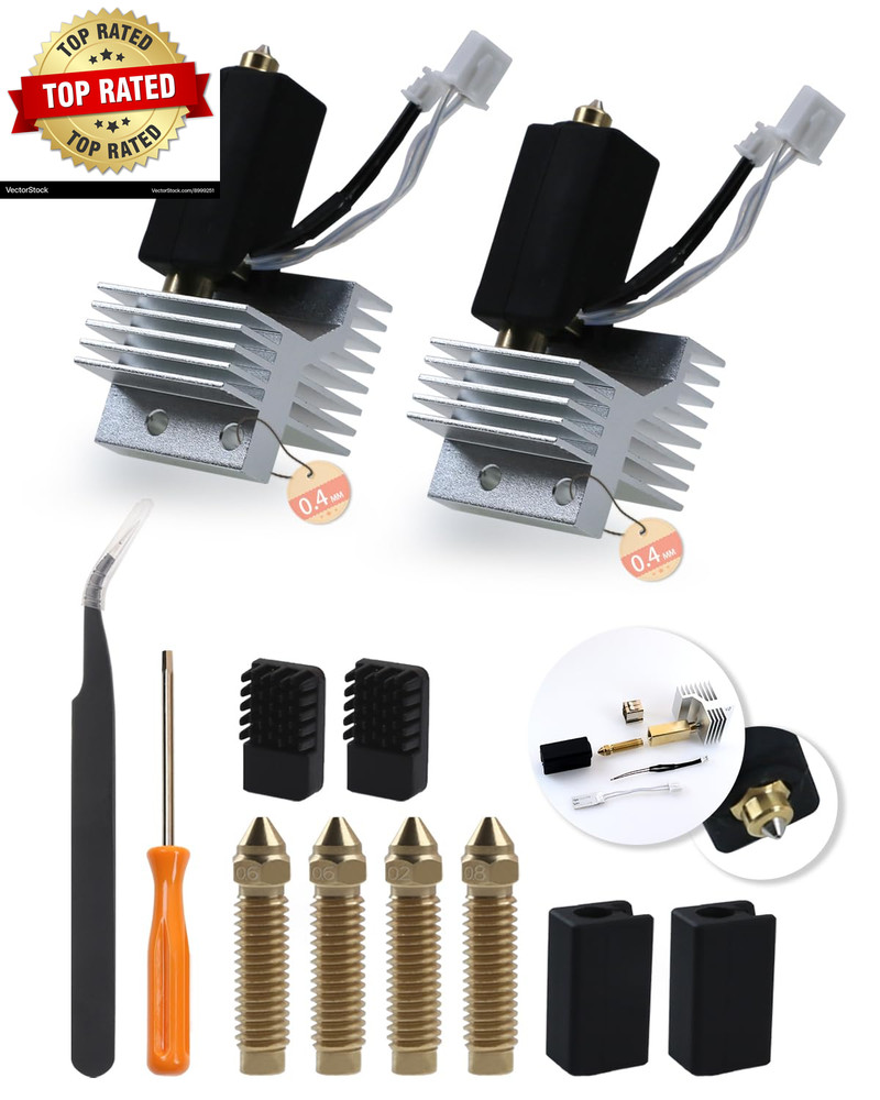 2Pack 0.4MM Upgrade Ceramic Hotend for Elegoo Centauri Carbon