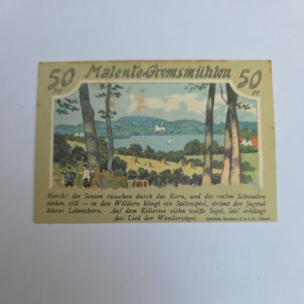 50 Pfennig 1921 Excellent Condition Old BANKNOTE Germany