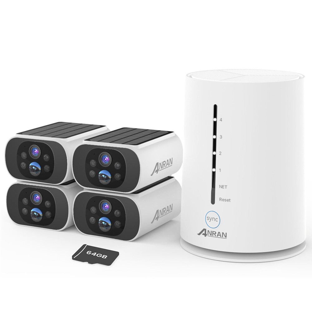 ANRAN 2K HD Security Solar Battery Outdoor Security Camera System Wireless WIFI