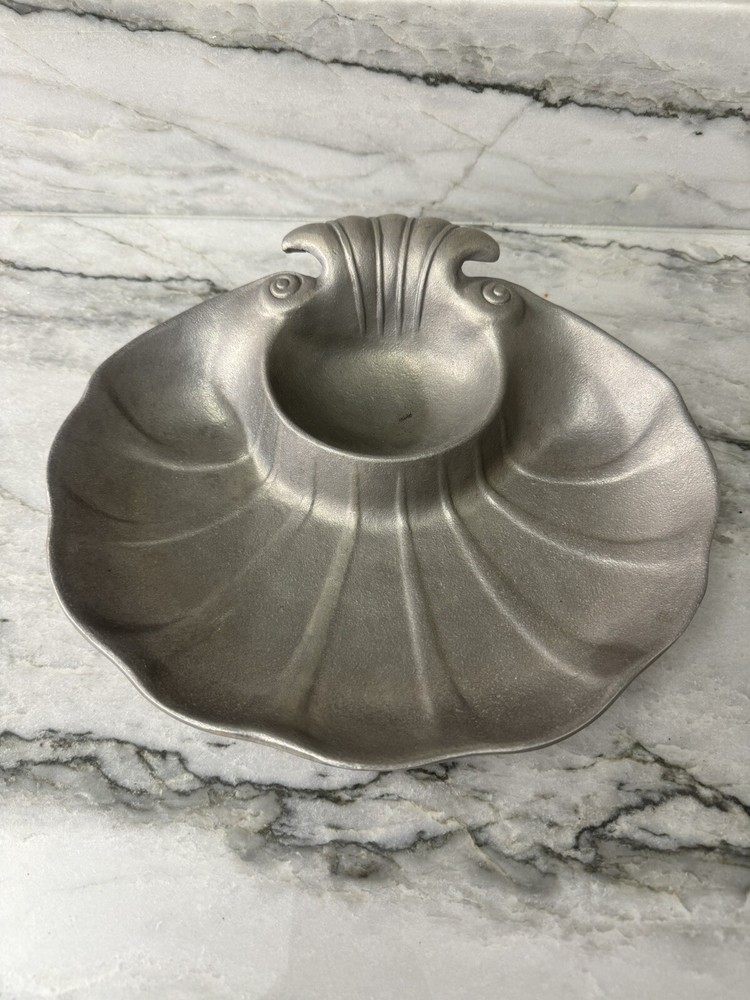 Pewter CLAMSHELL PLATTER / SERVING DISH / TRAY - The Wilton Co.