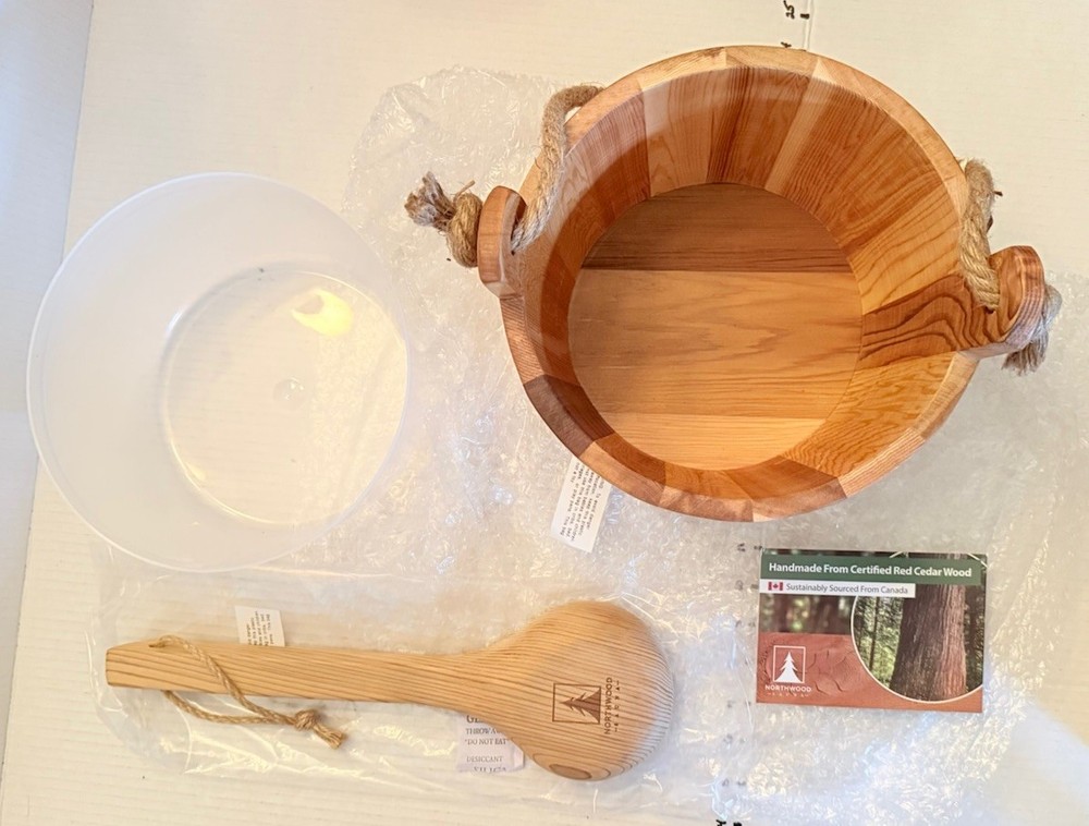Sauna Bucket with Rope Handle