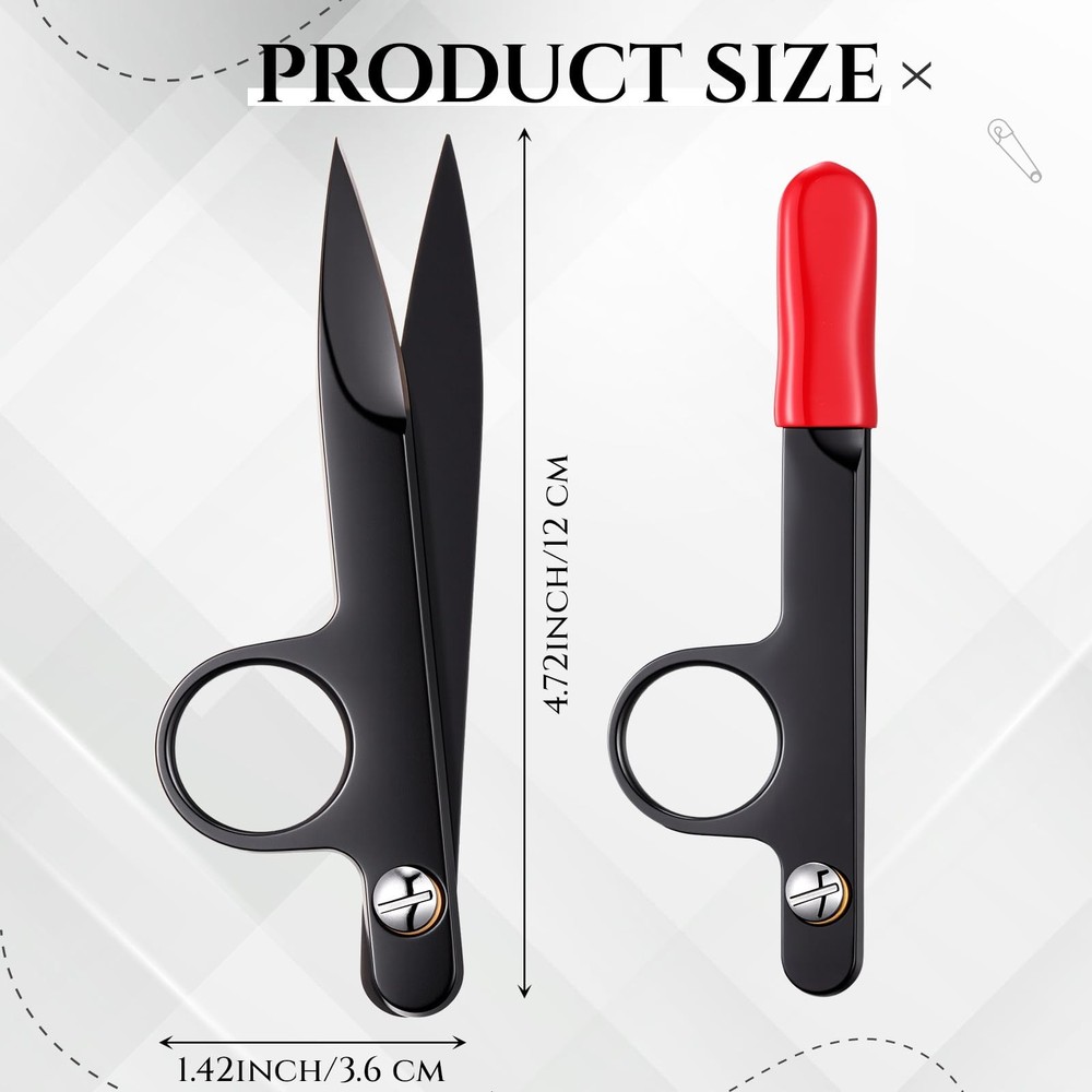 2 Pcs Mini Upgrade Sewing Scissors Fabric Thread Snips Scissors for Sewing Ti...