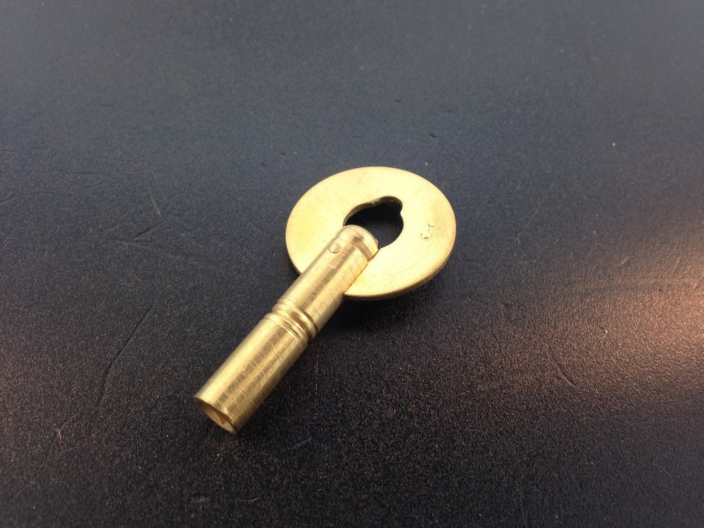 Clock Key New Solid Brass #5 size 3.4 mm or .134 in.