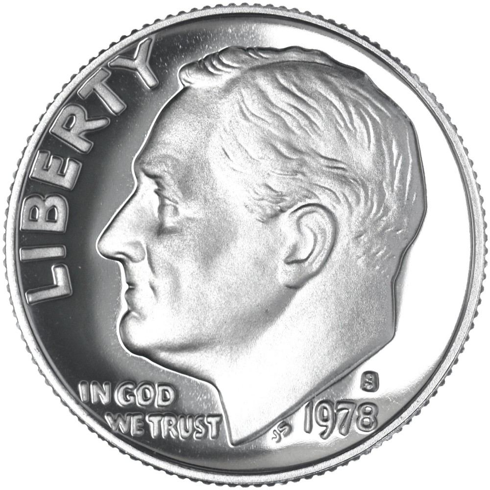 1978 S Roosevelt Dime Gem DCam Proof CN-Clad
