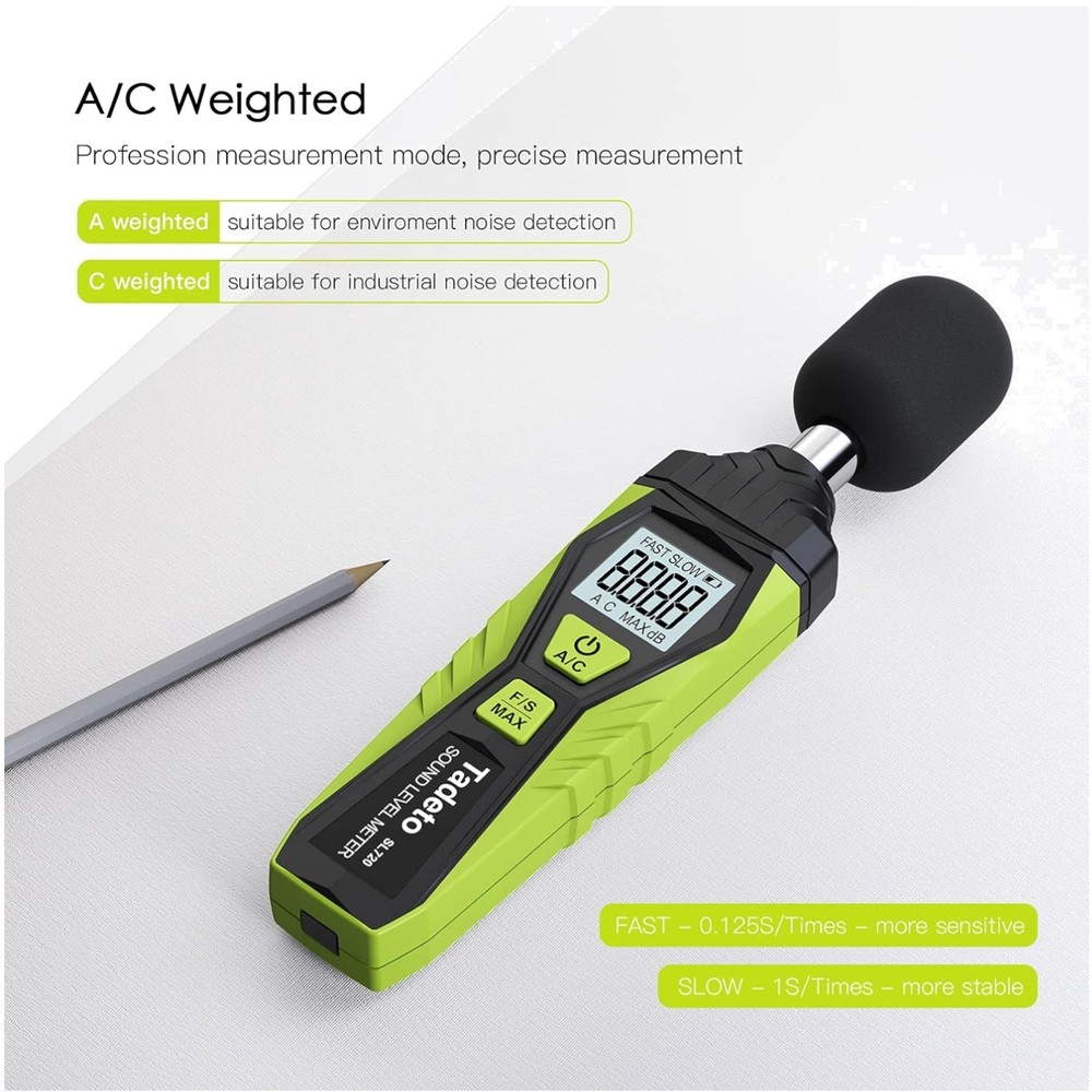 Portable Sound Level Meter 30-130dB LCD Display
