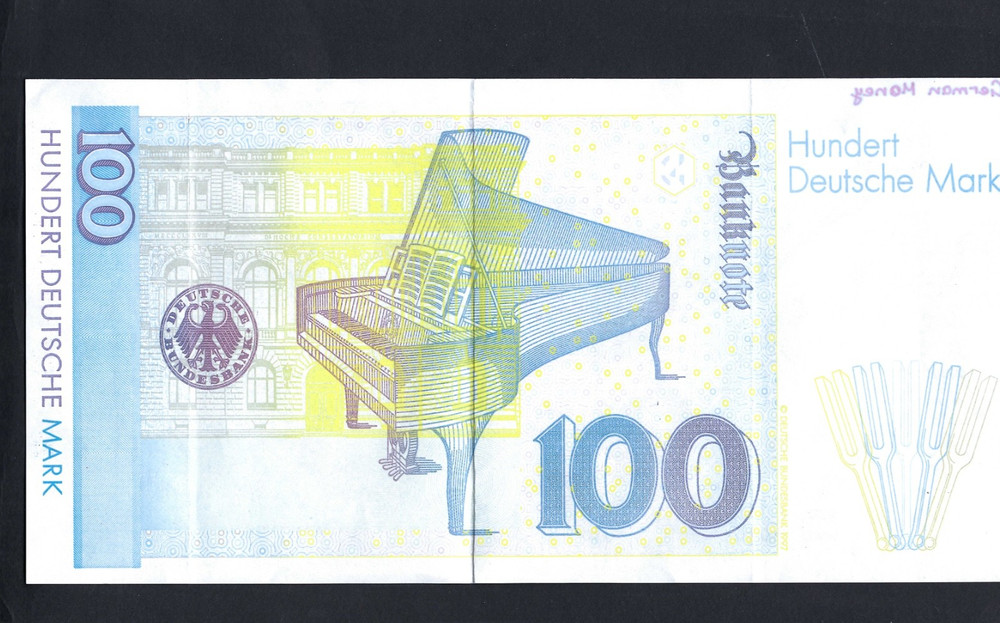 🇩🇪 ADVERTISING NOTE GERMANY 100 GERMAN MARK ADVERTISING NOTE 30X15