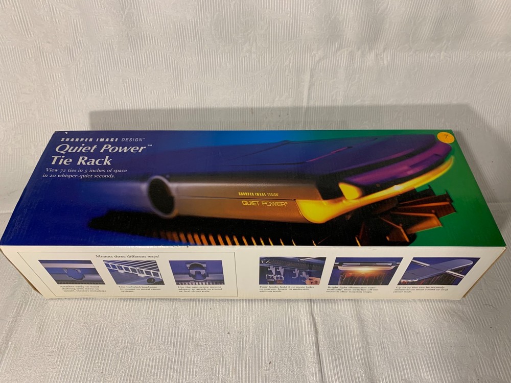 NEW Sharper Image Design Quiet Power Tie Rack View 72 Ties