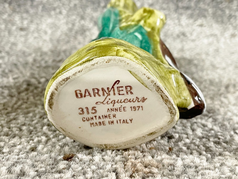 VINTAGE GARNIER 1971 EMPTY OLD BIRD ON TREE BOTTLE