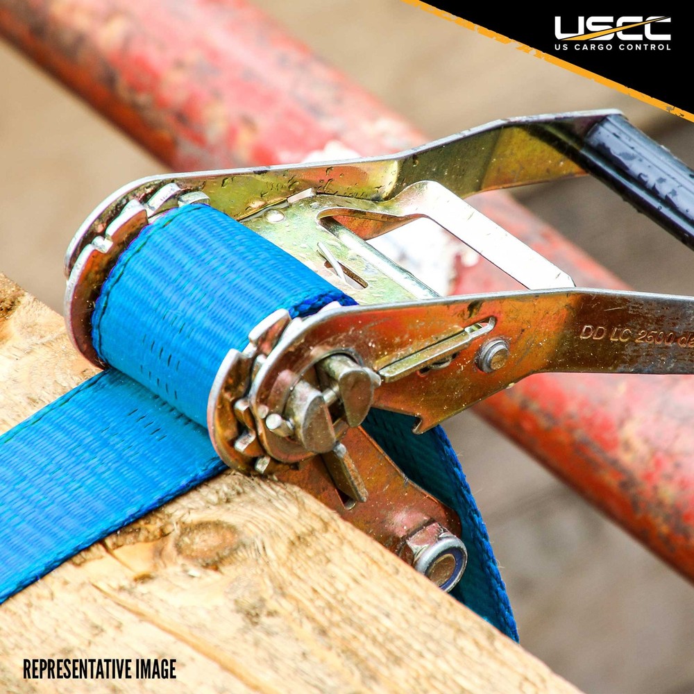USCC 2" X 15' Endless Ratchet Straps - Blue