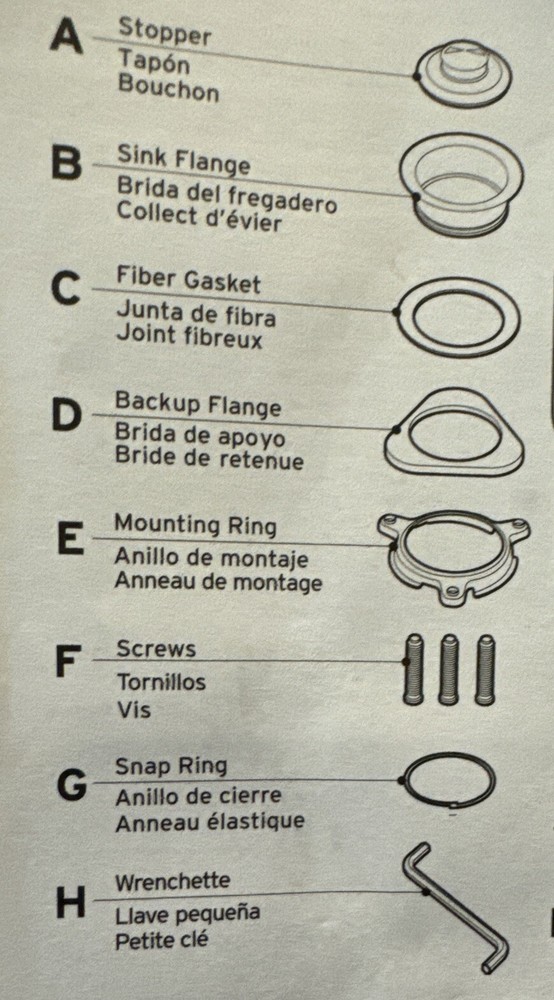 NEW Insinkerator Badger Garbage Disposal Quick Lock Mounting Flange Kitchen Sink