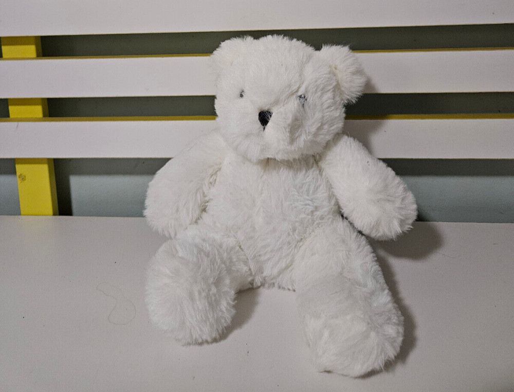 WHITE TEDDY BEAR SWANN AGENCIES 30CM