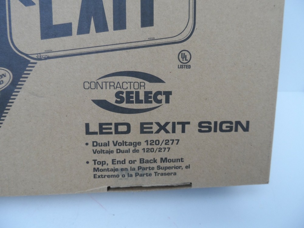 Lithonia Lighting-Contractor Select-Red Thermoplastic Exit Sign EXR LED M6 - NEW