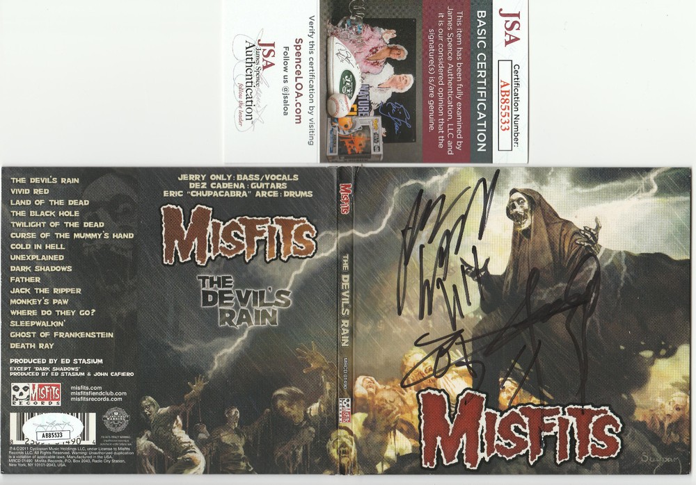 SIGNED MISFITS AUTOGRAPHED CD CERTIFIED JSA COA # AB85533