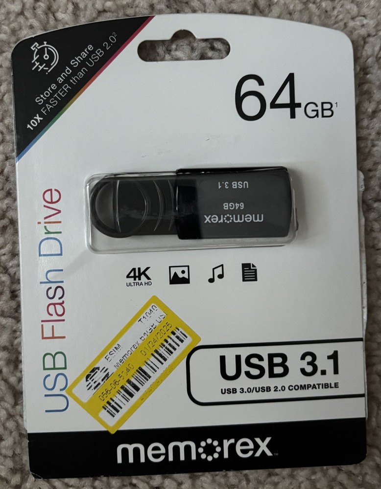 Memorex 64GB USB 3.1‚ Black