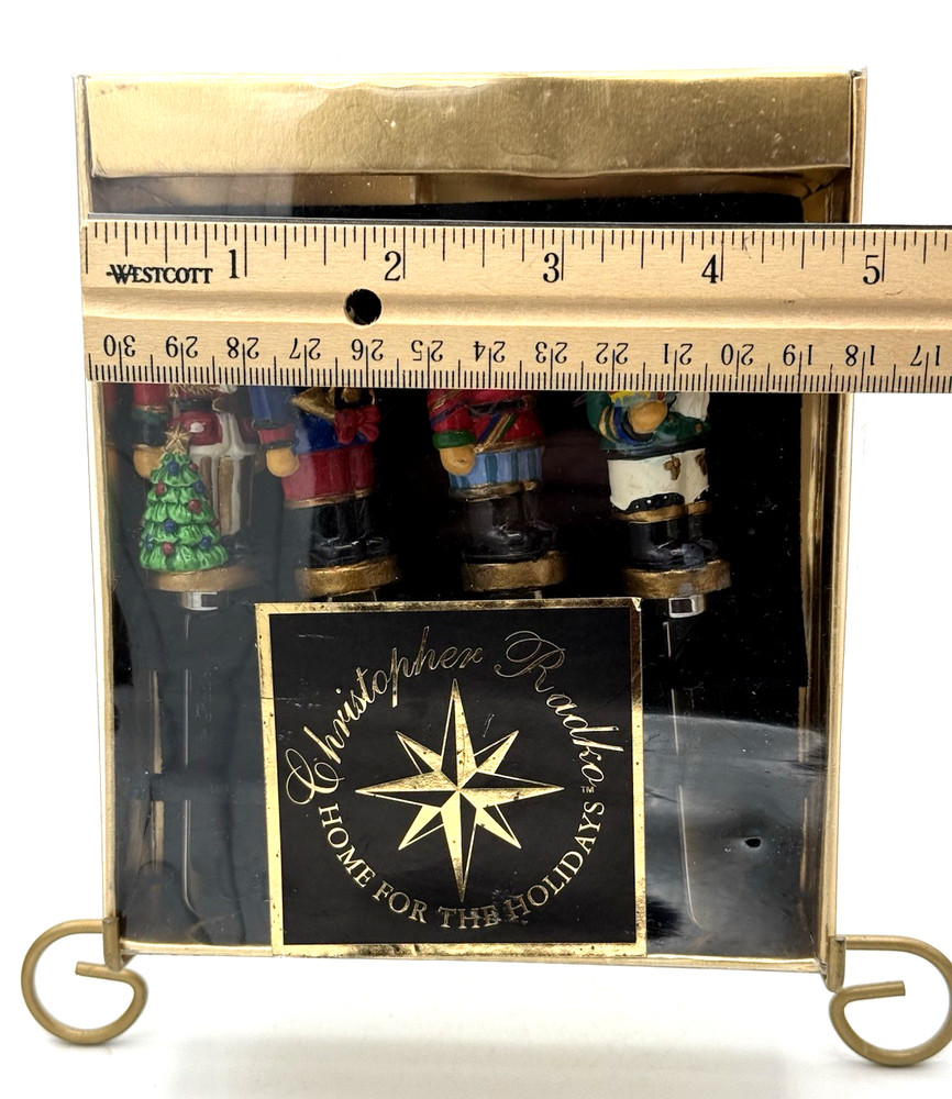 Christopher Radko Nutcracker Theme Pate/Cheese 4 Knives/Spreader In Original Box