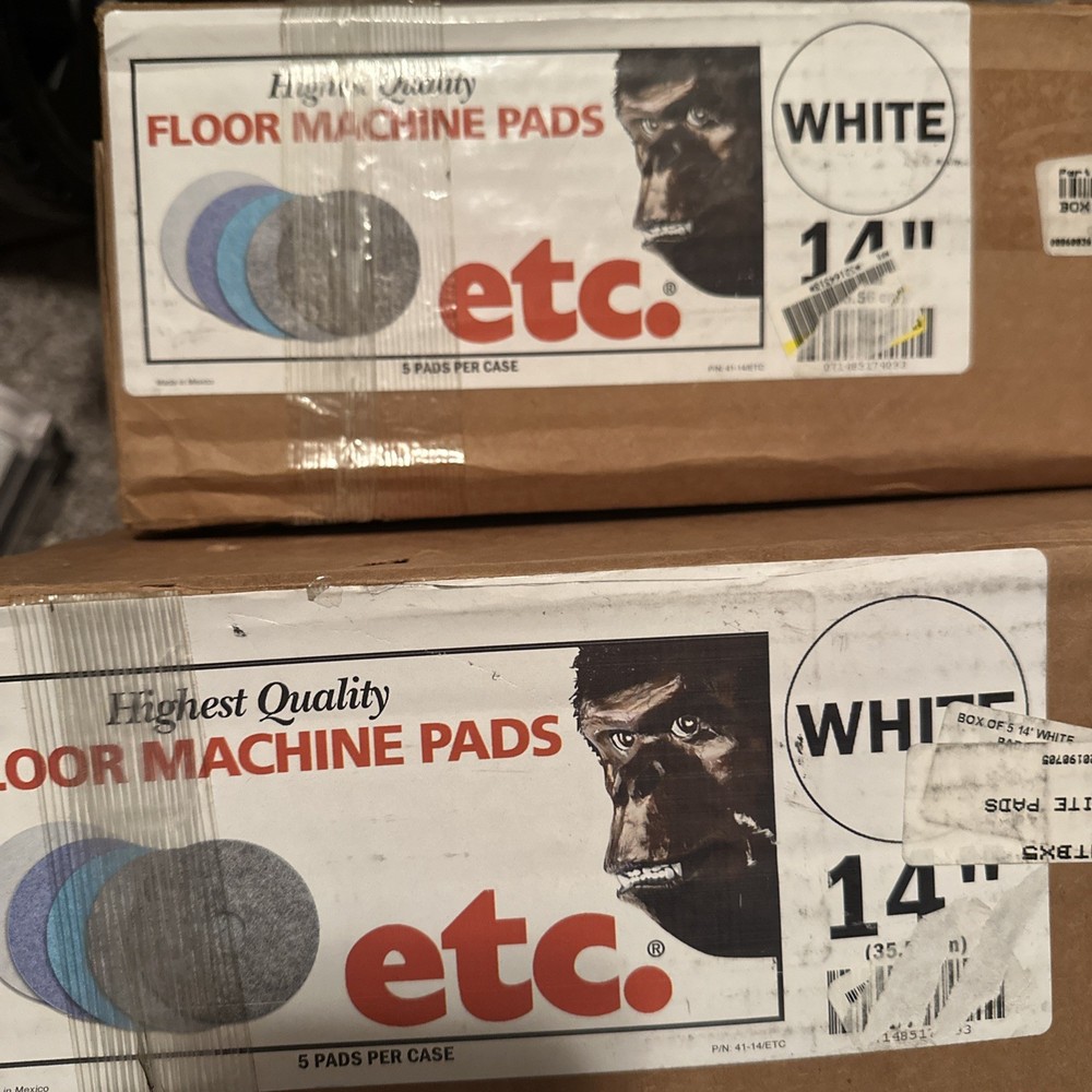 10 Pack JA14WHTBX5 – FLOOR PADS, 14″ WHITE