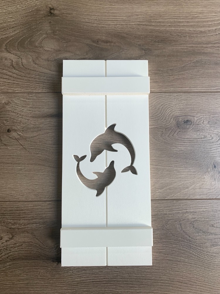 Custom Dolphin Shutter, PVC Exterior Shutter, Sold Individually
