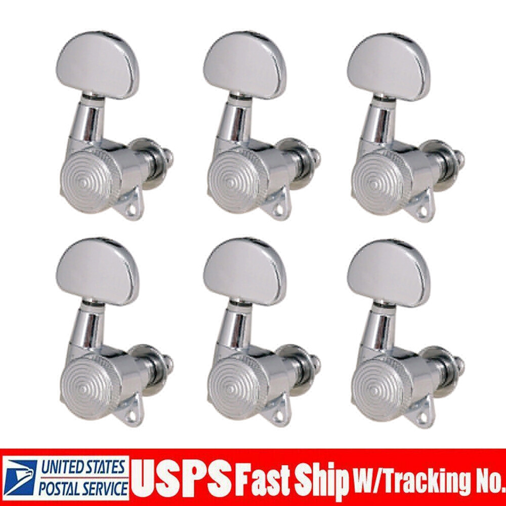 Silver Thread 6R Inline Guitar Tuning Pegs Locking Tuner with Key Machine Heads