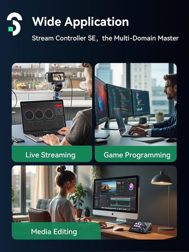 SOOMFON Stream Controller SE 6 Key LCD Macro Deck for OBS Twitch PC Mac