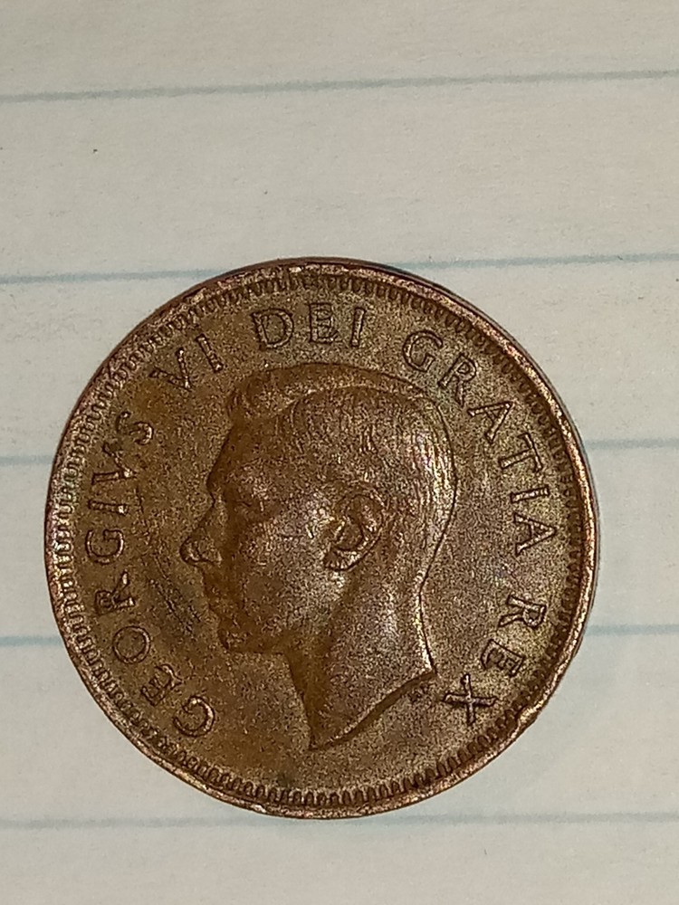 1948 Canadian Penny A To "A Between Small Denticles"