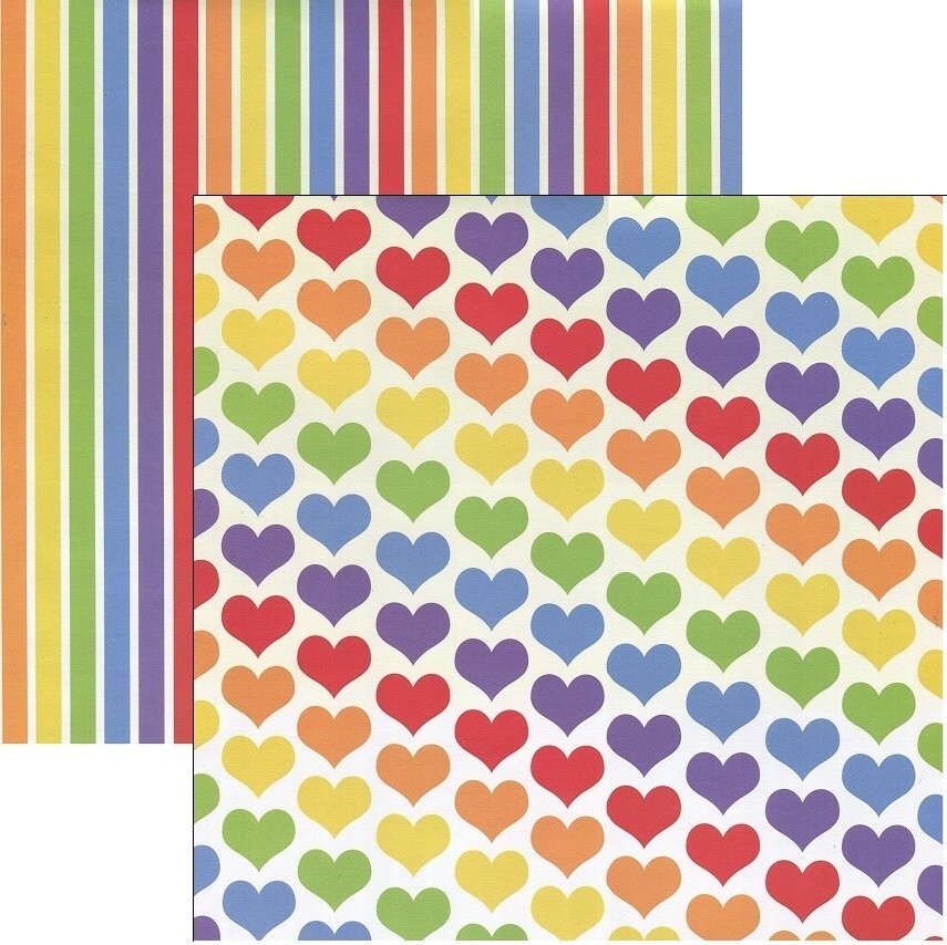 Rainbow Connection #5, DS scrapbook paper - Ella & Viv EAV236